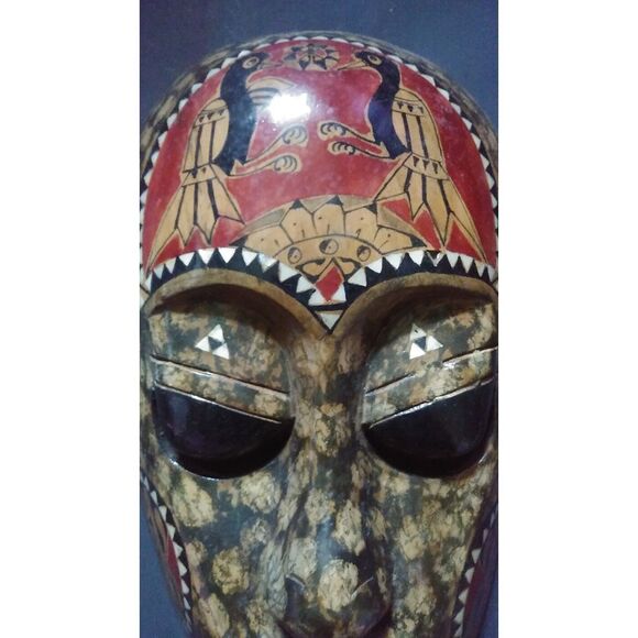 Handmade Indonesian Painted Tribal Mask - Picture 3 of 9